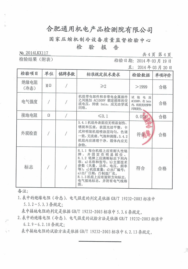 风机盘管机组检测报告